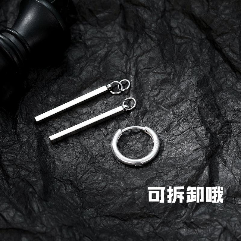 S925 Sterling Swagger: Zoro’s Silver Ear Stud for Men’s Samurai