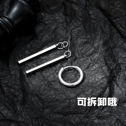 S925 Sterling Swagger: Zoro’s Silver Ear Stud for Men’s Samurai