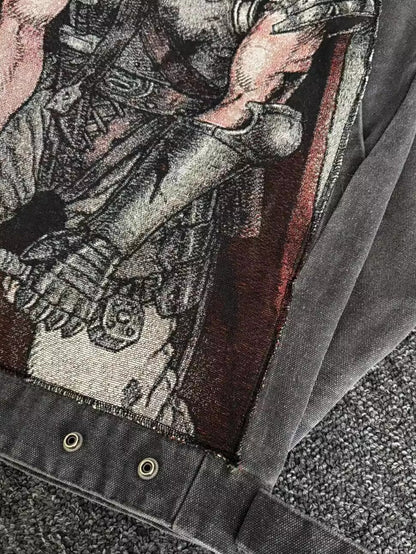 Custom Berserk "Guts" Canvas Jacket - Washed Carhartt J97 Detroit Remake | Donclickin 