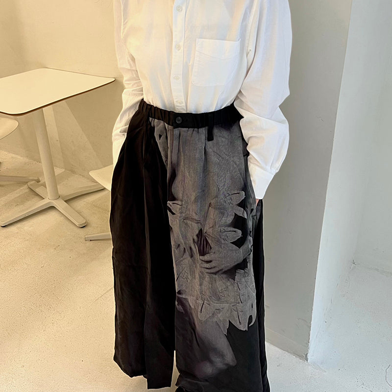 Yohji Uchida Suzuran Ashura Hakama Pants - Samurai-Tailored Kendo Skirt Pants