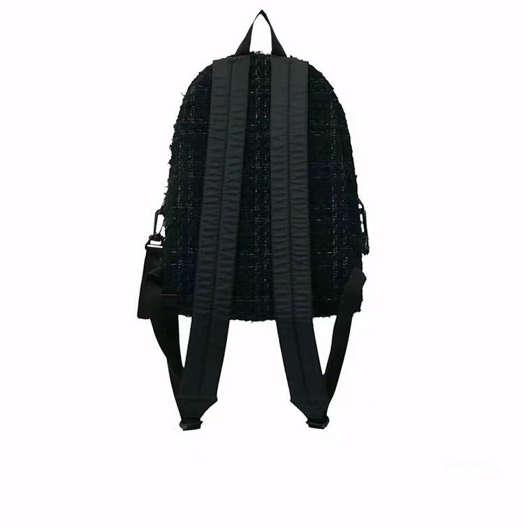 READYMADE x Denim Tears Collaboration Chanel-Style Backpack Intricate Embroidery - Black