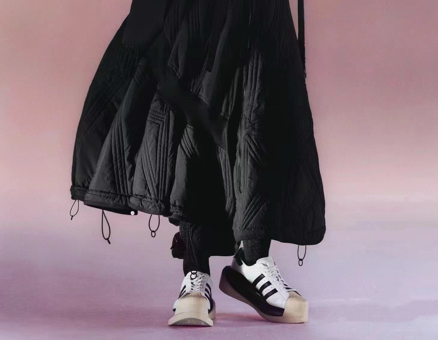 Revised Yohji Archive Shell Toe High-Top - Triple Black Platform     
