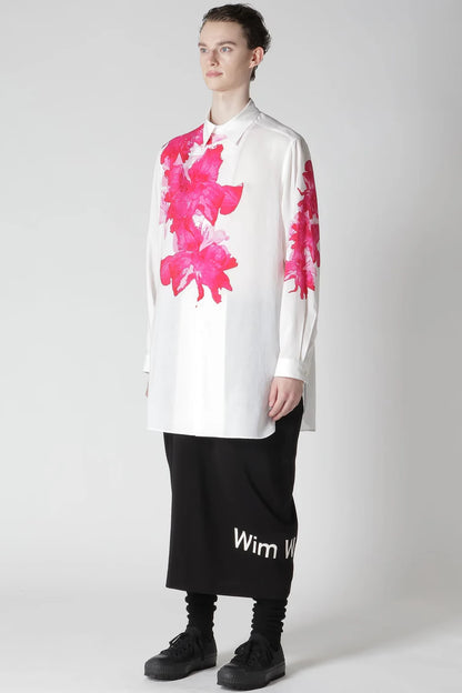 Yohji Yamamoto 24AW Runaway Edition 41 Red Floral Long-Sleeve Shirt
