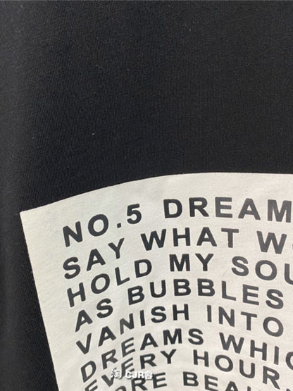 Dark Avant-garde Rick Owen Slogan RO Print Oversized Short Sleeve Tee