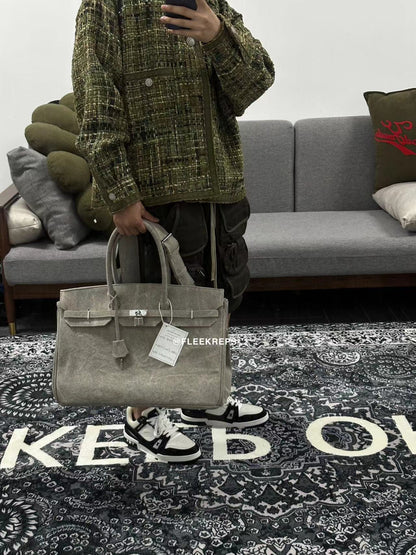 Remake Readymade Yuta Hosokawa Washed Canvas Birkin Bag - Large & Small Sizes