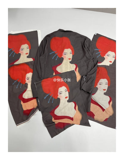donclickin YOHJI 02SSJI Archive Mesh Shirt Jacket – Diva Portrait Loose Fit