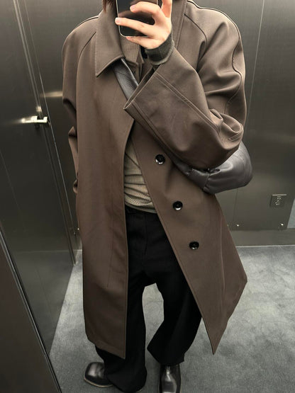 24FW Lemaire Wool Blend Coat – Heavyweight Raglan Long Trench