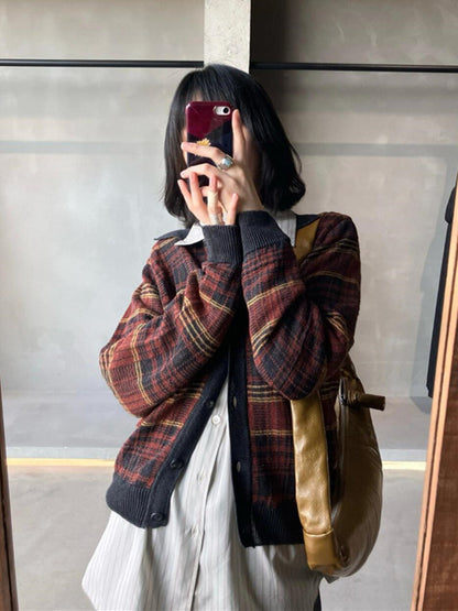 Our Legacy Evening Polo Hemp Check Knitwear - Malard Colorway Striped