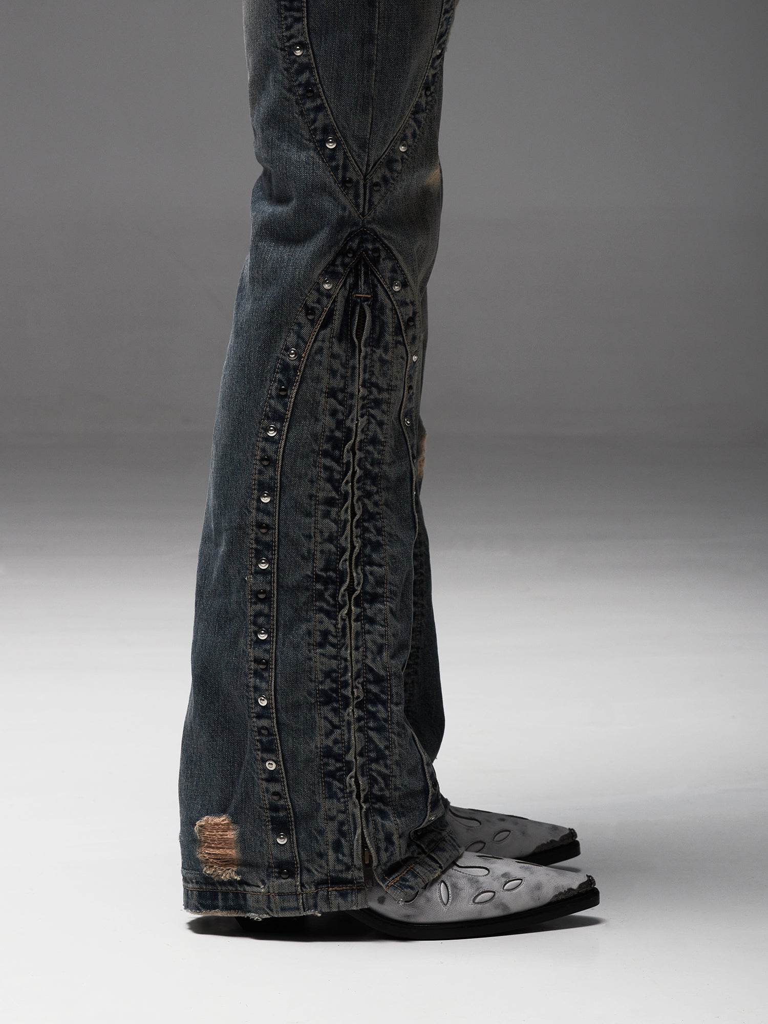 Top-Grain Leather Sole Chelsea Boots -Handcraft Distressed Western Metal Toe Cap