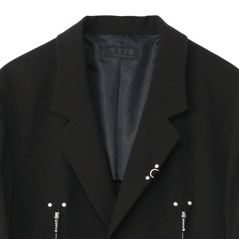 Yohji Yamamoto Dark Punk Studded Blazer Jackets - Functional Suit