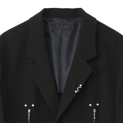 Yohji Yamamoto Dark Punk Studded Blazer Jackets - Functional Suit