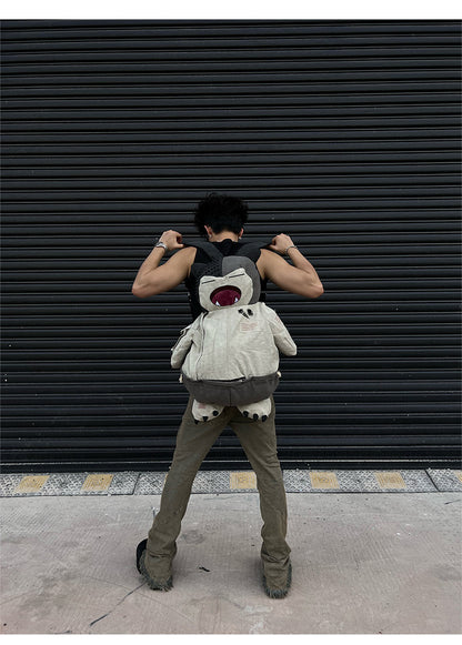 Snorlax Graphic Canvas Tote Bag - Anime Streetwear - SNORLAX
