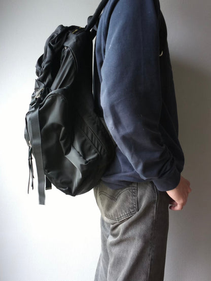 XINrEN Limited Edition Undercover Classic Nylon Parachute Backpack - Black - Nylon Black