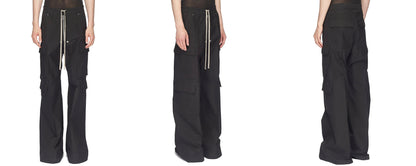 Jarvis Trousers Rick Owens acbt Woodcut Wide-leg Work Pants Flared Trousers - Size S 46 M 48 L 50