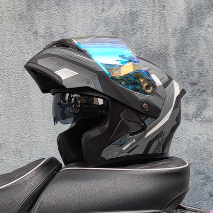 Mecha / 3C DOT Full Face Dual Visors Unisex /Bluetooth Motorcycle Helmet