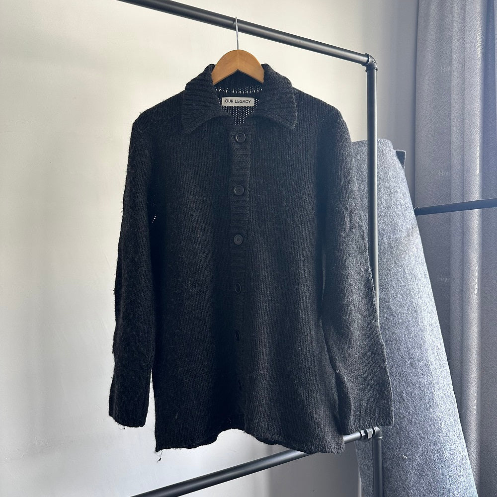 OUR LEGACY 23FW Wool Blend Pilled Knit Cardigan Jacket Unisex Cleanfit