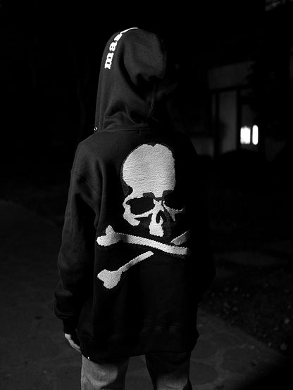 MASTERMIND Beaded Skull Zip-Up Hoodie - 580g Heavyweight - donclickin