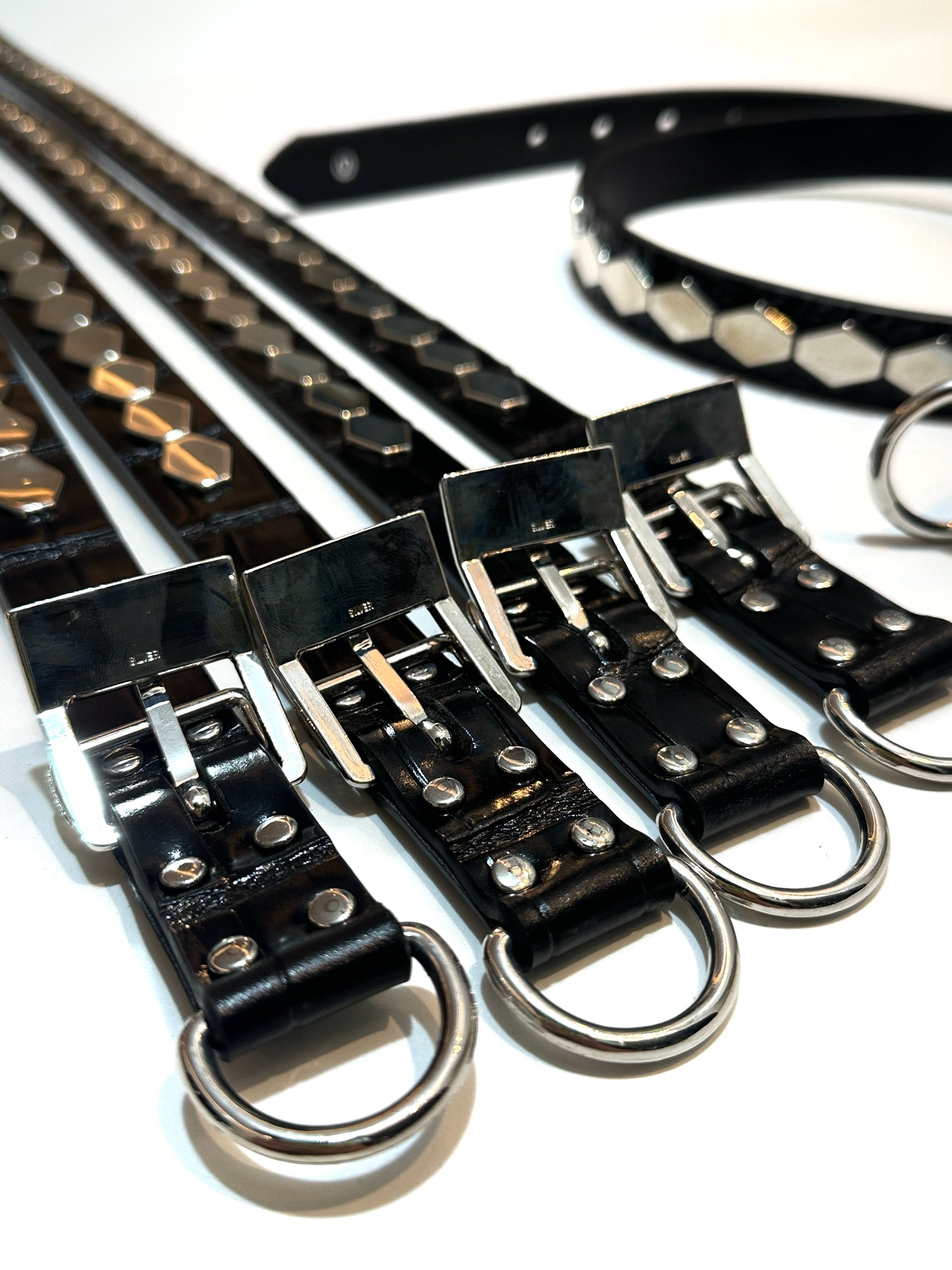 UNDERCOVER AW06 AFFA Archive Belt Scale-Embossed Crocodile Leather Armor Plating