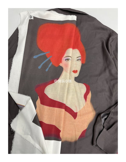 donclickin YOHJI 02SSJI Archive Mesh Shirt Jacket – Diva Portrait Loose Fit