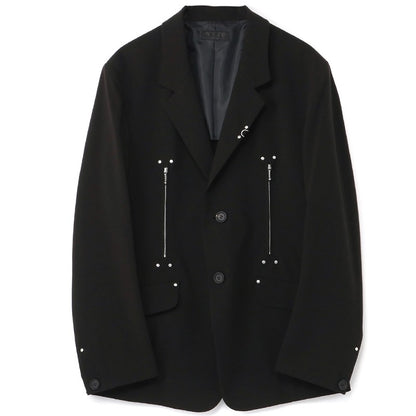 Yohji Yamamoto Dark Punk Studded Blazer Jackets - Functional Suit