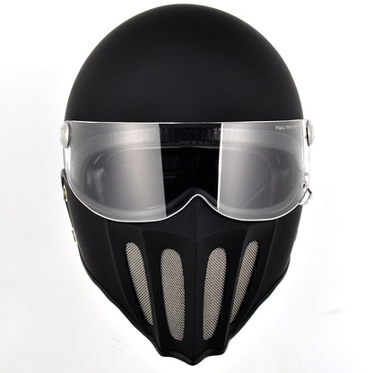 McKense Venom Anti-Fog Cruiser Motorcycle Helmet – Retro German Fiberglass Design