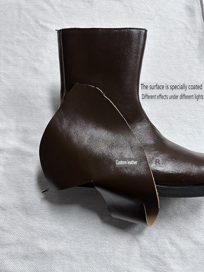 Our Legacy ’Camion’ Style Boots - Brown Leather Mid-Calf Chelsea