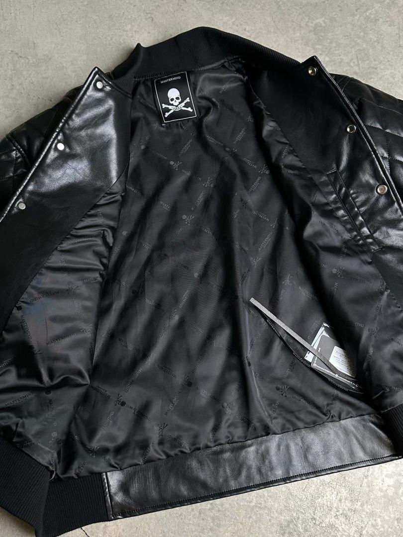 Mastermind Japan Embroidered Skull Leather Jacket - Biker Style Motorcycle Coat
