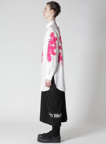 Yohji Yamamoto 24AW Runaway Edition 41 Red Floral Long-Sleeve Shirt