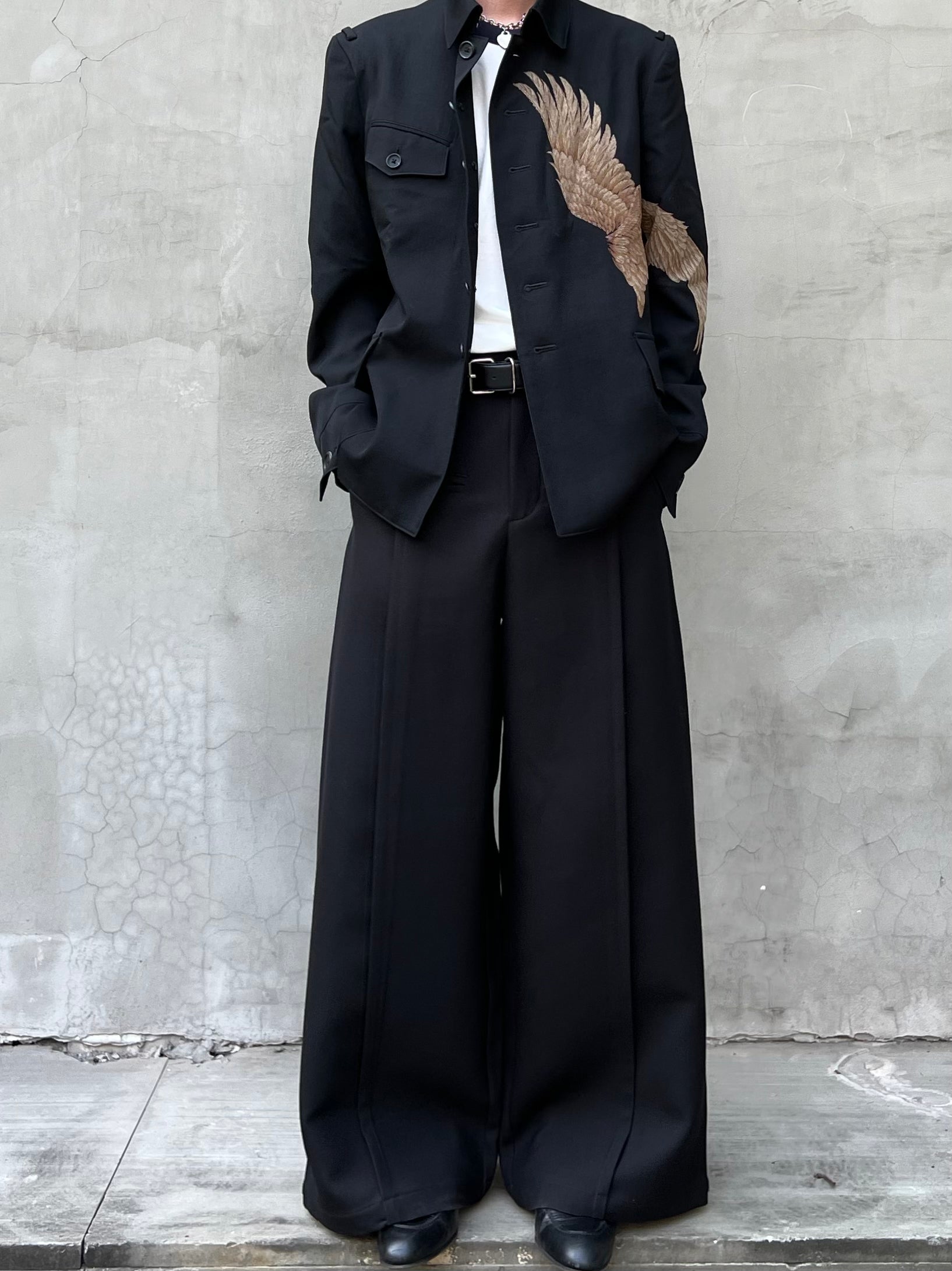 Yohji Yamamoto ’Fading Soldier’ Discharge Print Single-Breasted Jacket