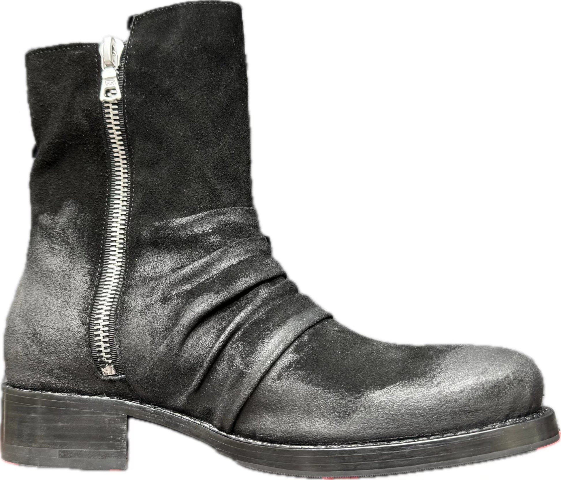 AMIRI 16OG Crinkled Chelsea Boots -Distressed Leather Ankle Boots
