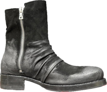 AMIRI 16OG Crinkled Chelsea Boots -Distressed Leather Ankle Boots
