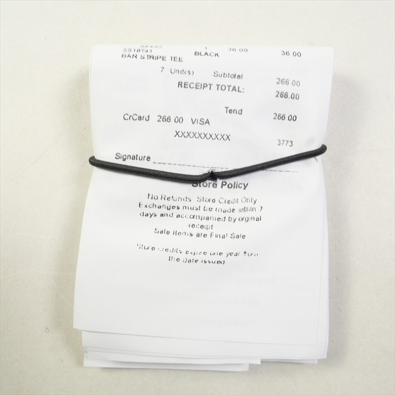Margiela 24SS Custom Calfskin MM6 Wallet – Invoice Receipt Design Collab - White