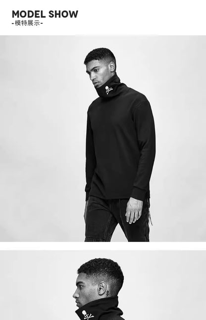 Mastermind Skull Heavyweight Black Cotton T-Shirt – High-Neck Loose Essential