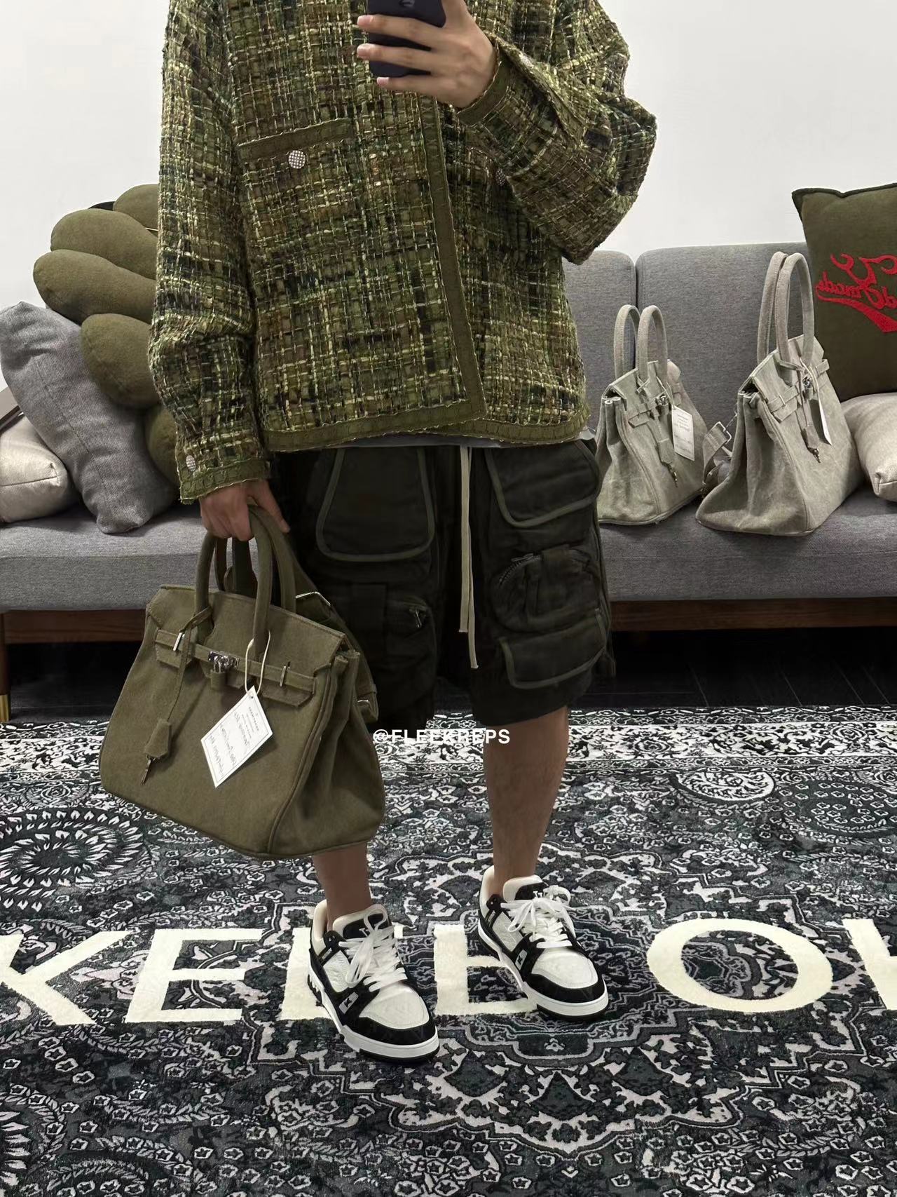 Remake Readymade Yuta Hosokawa Washed Canvas Birkin Bag - Large & Small Sizes