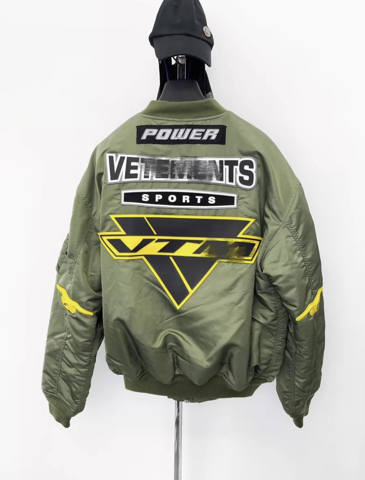 VTM 18AW Alpha Racing Patch Bomber Jacket – Military Green Heavyweight
