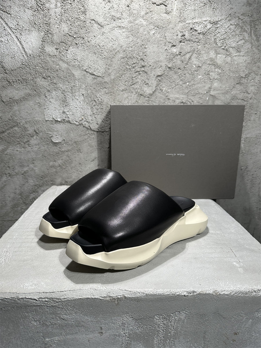 Rick Owen Sandals - Breathable Slip-On Platform Slides Beach Shoes