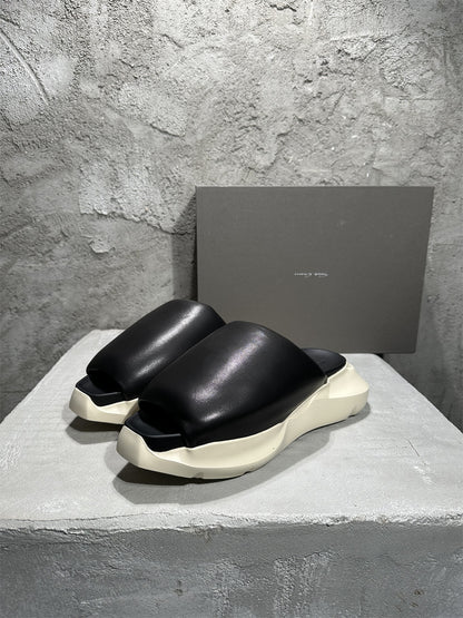 Rick Owen Sandals - Breathable Slip-On Platform Slides Beach Shoes