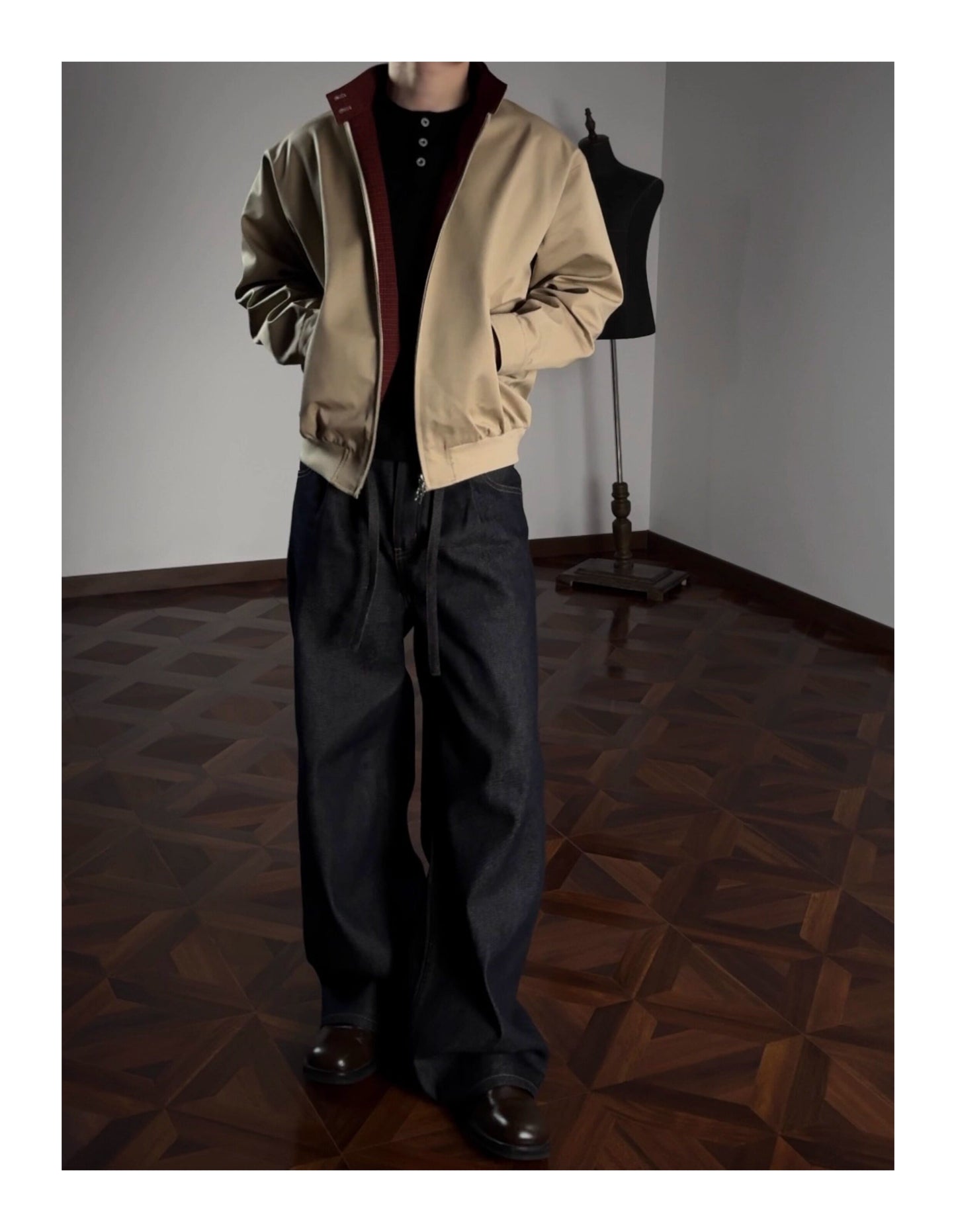 Oclin Classic G9 Harrington Jacket - Short Wide Fit Mercerized Cotton - Red Tartan Lined Vintage British Blouson - donclickin