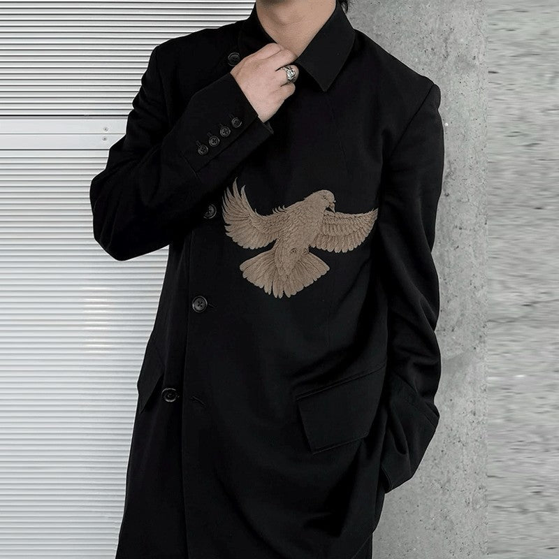 Yohji AW08 ’Broken Soldier’ Jacket - Pigeon Print Kendo-Style Blazer