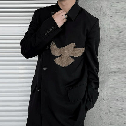 Yohji AW08 ’Broken Soldier’ Jacket - Pigeon Print Kendo-Style Blazer