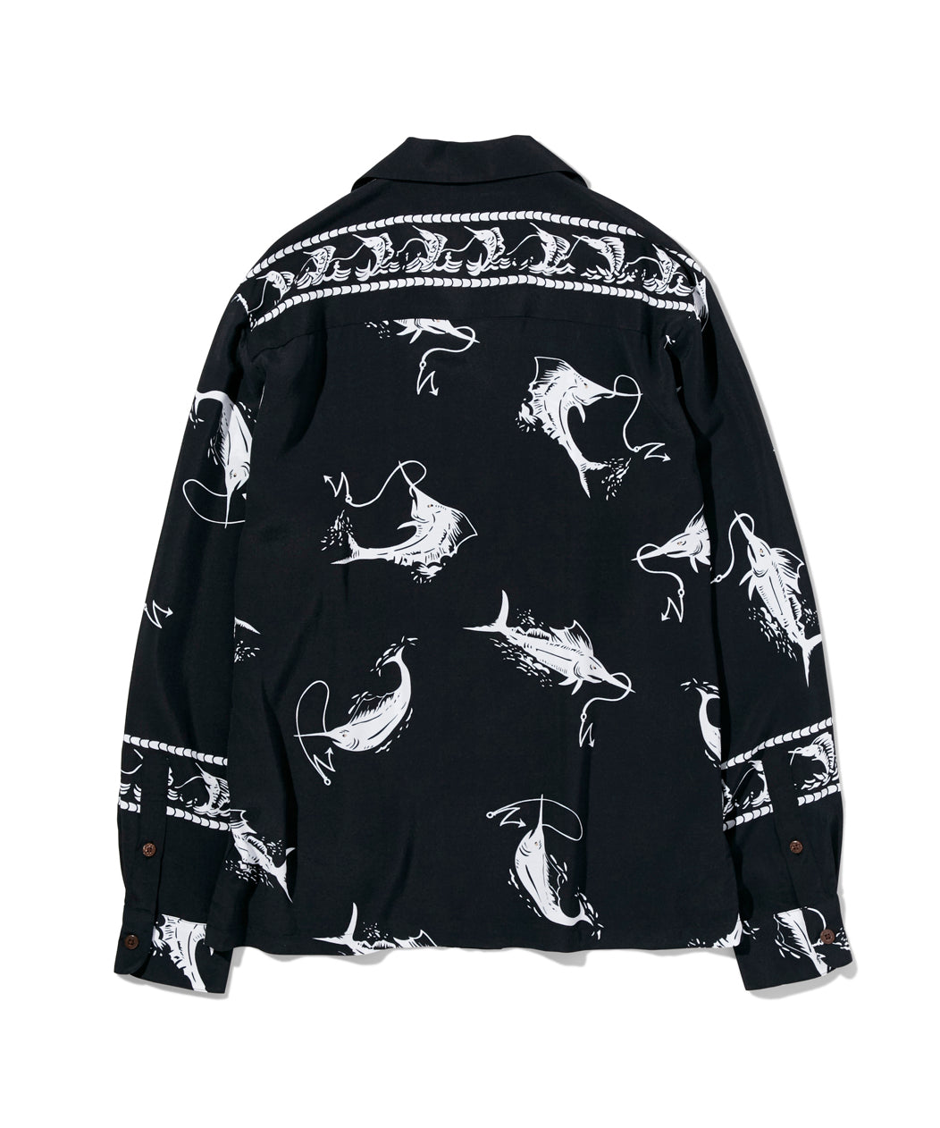 Neighborhood 20SS Hawaiian Swordfish Shirt Long Sleeve Open-Front Loose