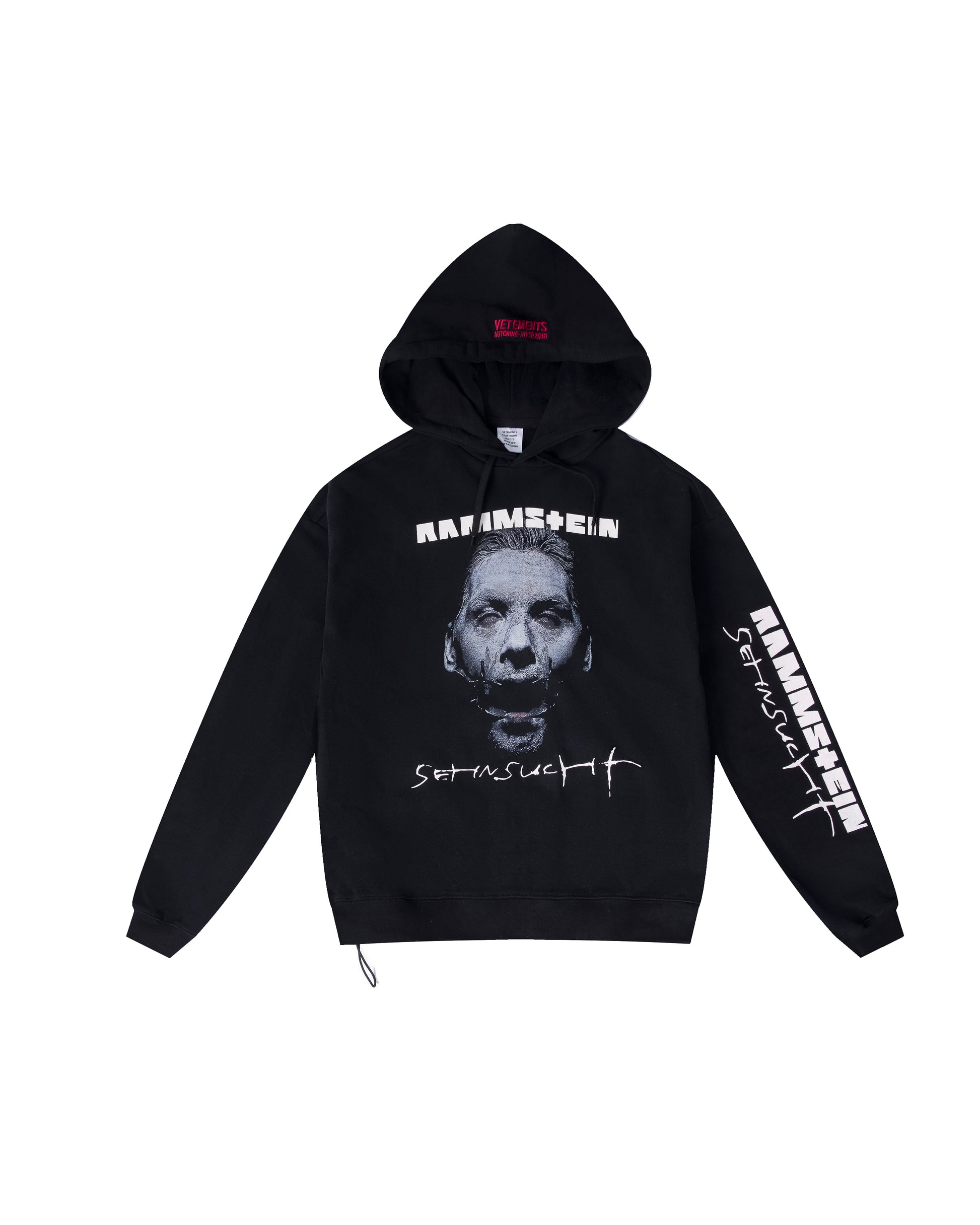 German Rammstein Vetement VTM Black Dark Punk Oversized Hoodie Jacket
