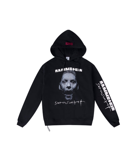German Rammstein Vetement VTM Black Dark Punk Oversized Hoodie Jacket