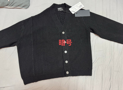 ERD AW24 ’Depressed Heir’ Destroyed Cardigan - Asymmetric Button Front Irregular Fasteners