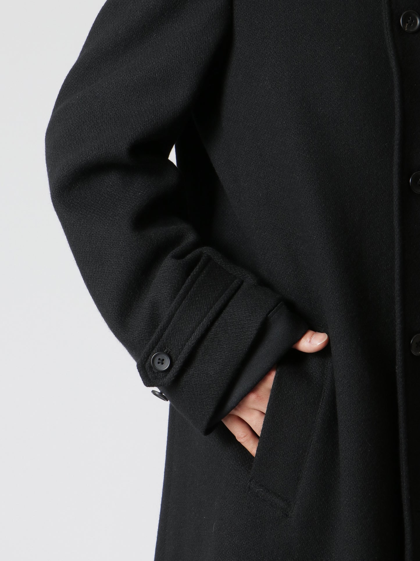 Donclickin Yohji 24AW’老虎残夢’ Embroidered Overcoat - Dark Wool Coat