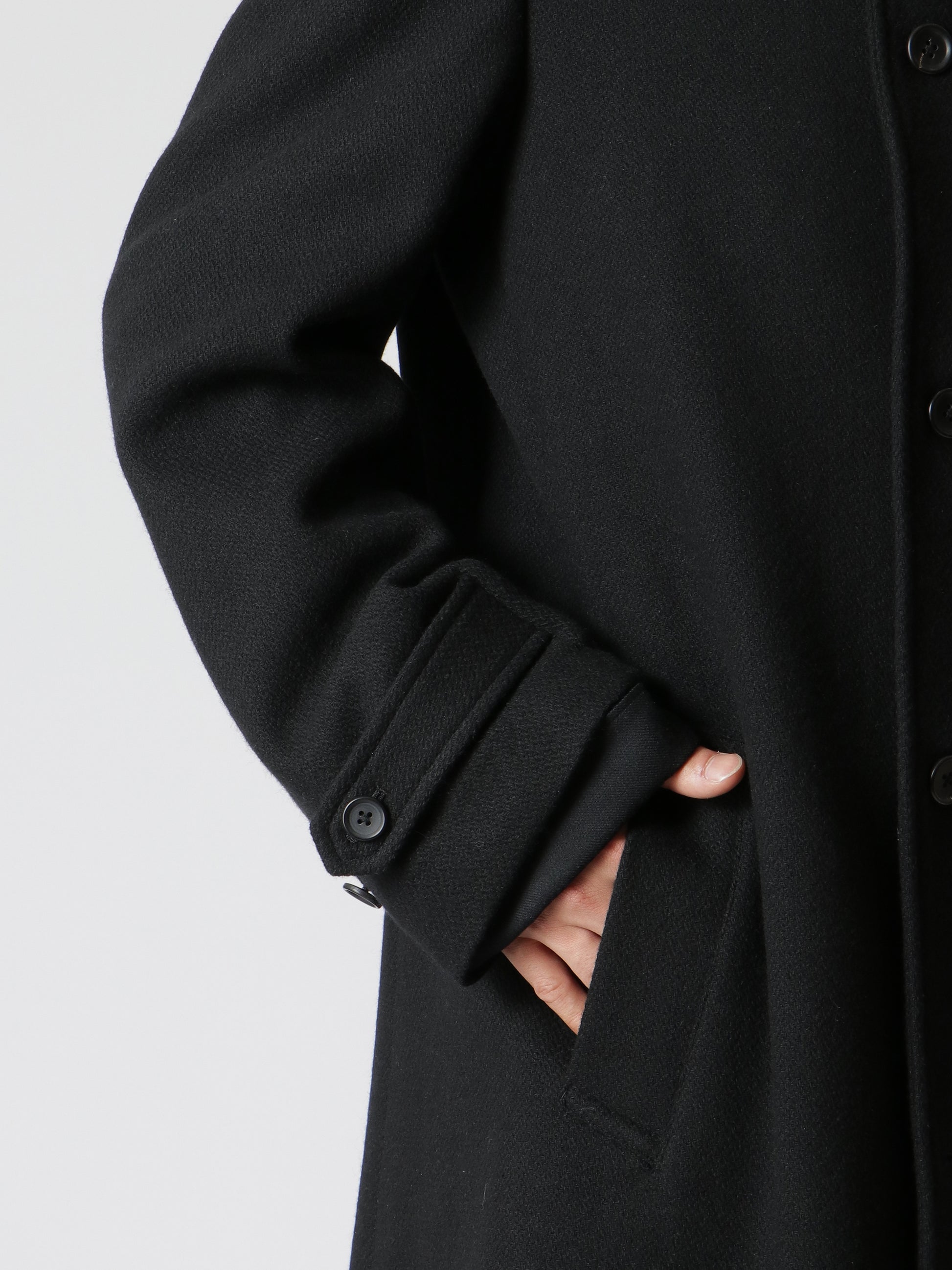Donclickin Yohji 24AW’老虎残夢’ Embroidered Overcoat - Dark Wool Coat