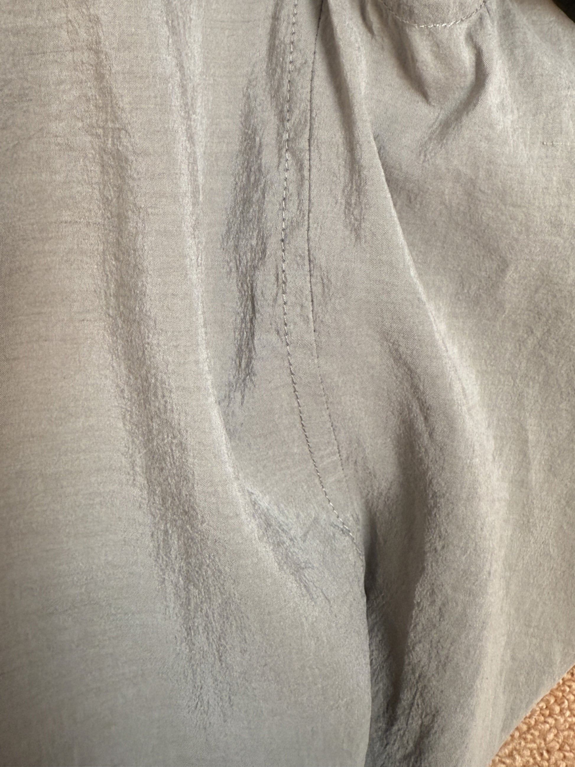 LEMAIRE 25SS New Glossy Dry Silk Shirt – Sage Green Black Edition