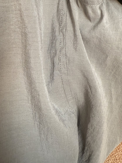 LEMAIRE 25SS New Glossy Dry Silk Shirt – Sage Green Black Edition
