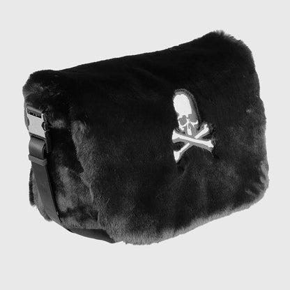Mastermind MMJOnline Skull Embroidery Dark Fur Large Shoulder Bag- Messenger Bag - 32x40x18(cm)