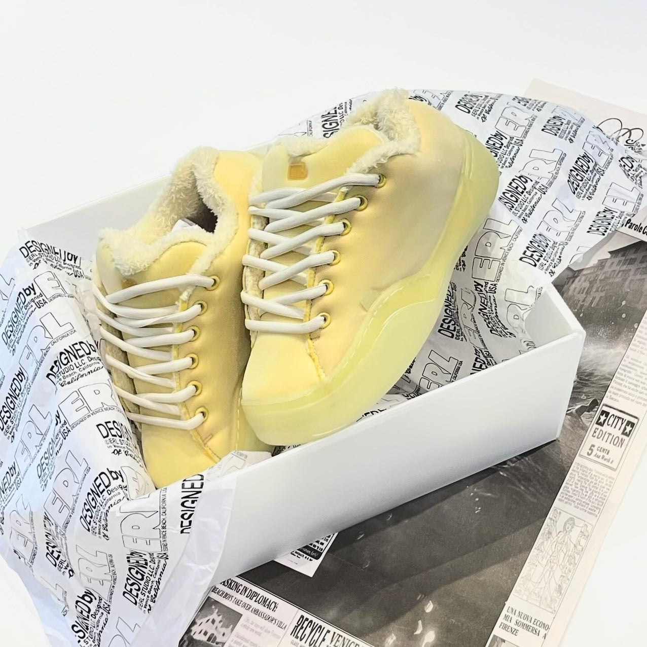 Revised ERL Wave Chunky Skate Sneaker - Pirate Black Vamps  